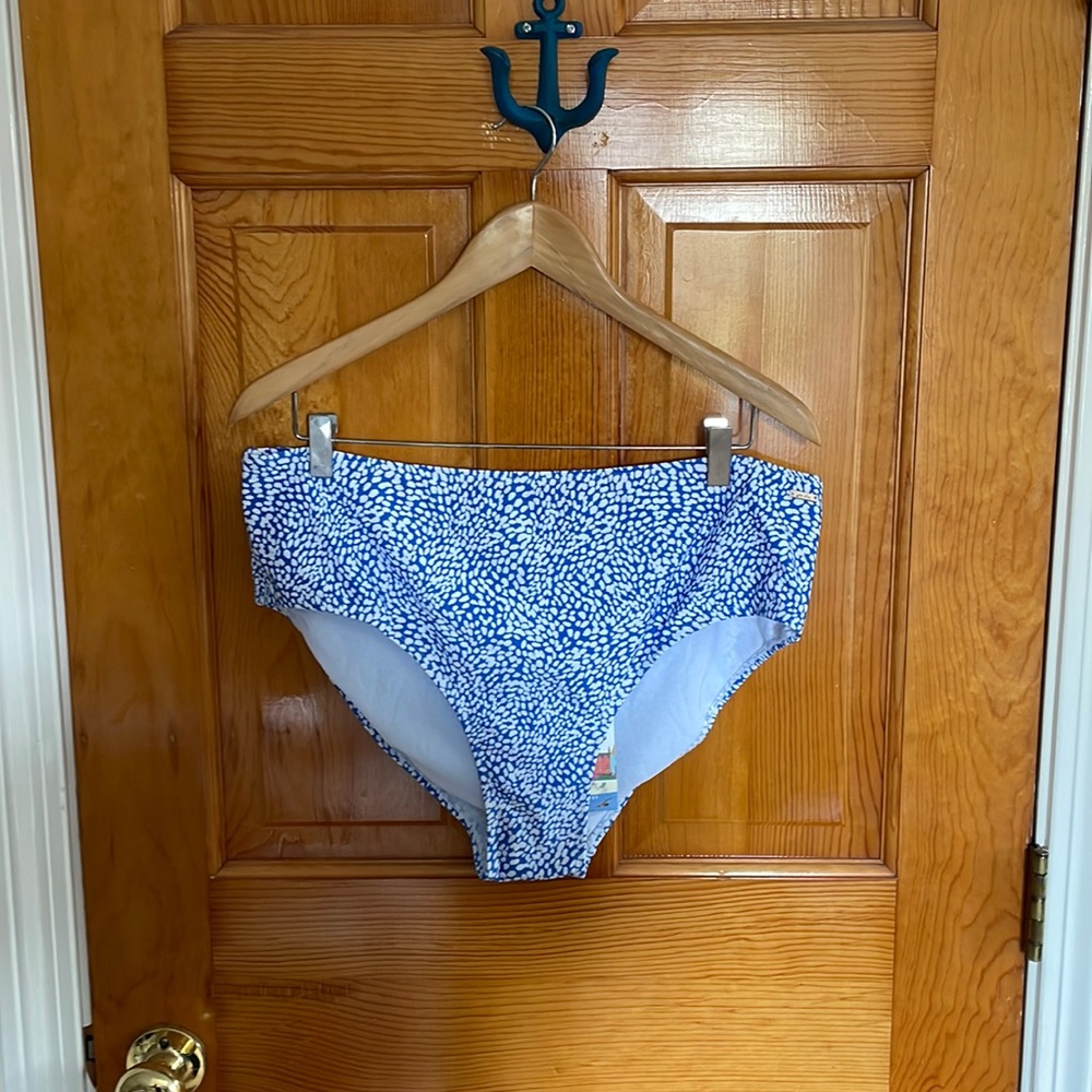 NWT Joules Ariel Swim Top(12) and Bottom(14) blue spot pattern